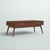 ONIJA Furniture Wooden Coffee Table,Sofa Center Table for Living Room | Coffee Centre Table with Two Drawes, Wooden Coffee Table for livingroom